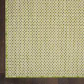 Nourison Courtyard COU01 Ivory Green Area Rug Corner Nourison Courtyard COU01 Ivory Green Area Rug Corner