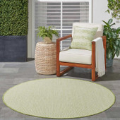 Nourison Courtyard COU01 Ivory Green Round Rug Outdoors Nourison Courtyard COU01 Ivory Green Round Rug Outdoors