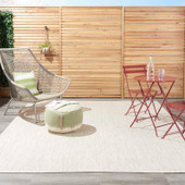 Nourison Courtyard COU01 Ivory Silver 7x10 Area Rug Outdoors Nourison Courtyard COU01 Ivory Silver 7x10 Area Rug Outdoors