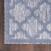 Nourison Easy Care NES01 Denim Blue Area Rug Corner