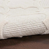 Nourison Easy Care NES01 Ivory White Area Rug Texture