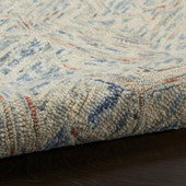 Nourison Interlock ITL02 Blue Multi Area Rug Texture Nourison Interlock ITL02 Blue Multi Area Rug Texture