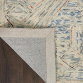 Nourison Interlock ITL02 Blue Multi Area Rug Back Nourison Interlock ITL02 Blue Multi Area Rug Back