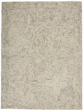 Nourison Interlock ITL03 Blue Ivory Area Rug Nourison Interlock ITL03 Blue Ivory Area Rug