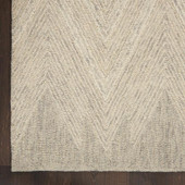 Nourison Interlock ITL04 Ivory Grey Area Rug Corner Nourison Interlock ITL04 Ivory Grey Area Rug Corner