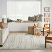 Nourison Interlock ITL04 Teal Area Rug Room Scene Nourison Interlock ITL04 Teal Area Rug Room Scene