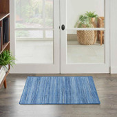 Nourison Interweave IWV01 Denim Scatter Rug in Room