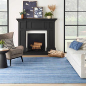 Nourison Interweave IWV01 Denim Area Rug Room Scene Nourison Interweave IWV01 Denim Area Rug Room Scene