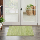 Nourison Interweave IWV01 Green Scatter Rug in Room