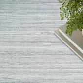Nourison Interweave IWV01 Light Blue Rug Detail on Floor