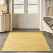 Nourison Interweave IWV01 Yellow 5x7 Area Rug in Room