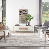 Nourison Elation ETN04 Grey Ivory Area Rug Room Scene Nourison Elation ETN04 Grey Ivory Area Rug Room Scene