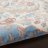 Nourison Elation ETN09 Ivory Blue Area Rug Texture Nourison Elation ETN09 Ivory Blue Area Rug Texture