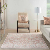 Nourison Elation ETN10 Ivory Brick 5x7 Area Rug in Room Nourison Elation ETN10 Ivory Brick 5x7 Area Rug in Room