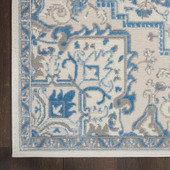 Nourison Elation ETN10 Ivory Blue Area Rug Corner Nourison Elation ETN10 Ivory Blue Area Rug Corner
