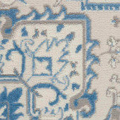 Nourison Elation ETN10 Ivory Blue Area Rug Swatch Nourison Elation ETN10 Ivory Blue Area Rug Swatch