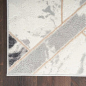 Nourison Elation ETN11 Ivory Grey Area Rug Corner Nourison Elation ETN11 Ivory Grey Area Rug Corner