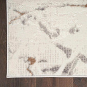 Nourison Elation ETN13 Ivory Grey Area Rug Corner Nourison Elation ETN13 Ivory Grey Area Rug Corner