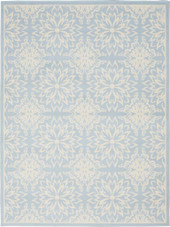 Nourison Jubilant JUB06 Ivory Light Blue 5x7 Area Rug