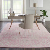 Nourison Jubilant JUB06 Ivory Pink 8x10 Area Rug Room Scene Nourison Jubilant JUB06 Ivory Pink 8x10 Area Rug Room Scene
