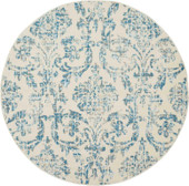 Nourison Jubilant JUB09 Ivory Blue Round Area Rug