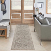 Nourison Lynx LNX04 Ivory Taupe 2x10 Runner in Room