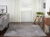Nourison Nicole Curtis SR101 Grey Area Rug Room Scene Nourison Nicole Curtis SR101 Grey Area Rug Room Scene