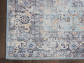 Nourison Nicole Curtis SR104 Light Grey Blue Area Rug Corner Nourison Nicole Curtis SR104 Light Grey Blue Area Rug Corner