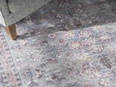 Nourison Nicole Curtis SR104 Grey Area Rug Detail on Floor Nourison Nicole Curtis SR104 Grey Area Rug Detail on Floor