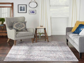 Nourison Nicole Curtis SR104 Grey Area Rug Room Scene Nourison Nicole Curtis SR104 Grey Area Rug Room Scene
