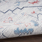 Nourison Nicole Curtis SR110 Ivory Blue Area Rug Texture Nourison Nicole Curtis SR110 Ivory Blue Area Rug Texture