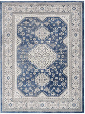 Nourison Nicole Curtis Series 4 SR403 Grey Navy 5x7 Area Rug