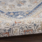 Nourison Nicole Curtis Series 4 SR403 Grey Blue Area Rug Texture