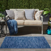 Nourison Essentials NRE01 Navy Blue 3x5 Rug Outdoors Nourison Essentials NRE01 Navy Blue 3x5 Rug Outdoors