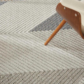 Nourison Paxton PAX04 Grey Slate Area Rug Detail on Floor Nourison Paxton PAX04 Grey Slate Area Rug Detail on Floor