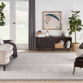 Nourison Paxton PAX06 Grey Ivory Area Rug Room Scene Nourison Paxton PAX06 Grey Ivory Area Rug Room Scene