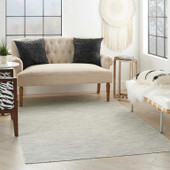 Nourison Positano POS01 Light Grey 5x7 Area Rug in Room