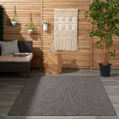 Nourison Positano POS01 Charcoal 5x7 Area Rug Outdoors