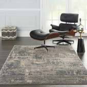 Nourison Quarry QUA04 Grey Beige 5x7 Rug in Room