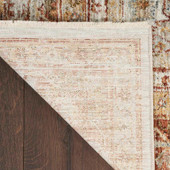 Nourison Sahar SHR01 Rust Area Rug Back