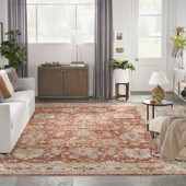 Nourison Sahar SHR02 Rust 9x13 Area Rug in Room