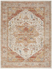 Nourison Sahar SHR06 Ivory Rust Area Rug Nourison Sahar SHR06 Ivory Rust Area Rug
