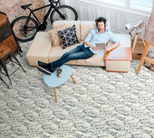 Kaleen Broadloom Carrera CAR-10 Denim Room Scene Kaleen Broadloom Carrera CAR-10 Denim Room Scene