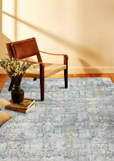 Bashian Allure ALR105 Gaia Grey Blue Area Rug Room Scene Bashian Allure ALR105 Gaia Grey Blue Area Rug Room Scene