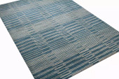 Bashian Chelsea ST264 Princeton Blue Area Rug on Angle Bashian Chelsea ST264 Princeton Blue Area Rug on Angle