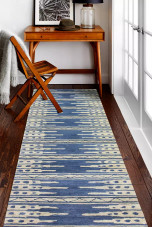 Bashian Chelsea ST281 Bloomfield Azure Runner Area Rug Room Scene Bashian Chelsea ST281 Bloomfield Azure Runner Area Rug Room Scene