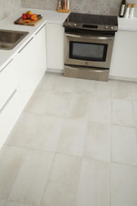 Modern Hearth White Ash 12" X 24" Porcelain Tile Room Scene Modern Hearth White Ash 12" X 24" Porcelain Tile Room Scene