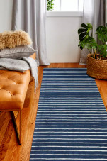 Bashian Contempo ALM71 Brentwood Navy Runner Area Rug Room Scene Bashian Contempo ALM71 Brentwood Navy Runner Area Rug Room Scene