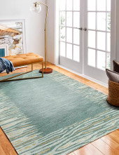 Bashian Greenwich HG385 Macie Teal Area Rug Room Scene Bashian Greenwich HG385 Macie Teal Area Rug Room Scene