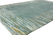 Bashian Greenwich HG385 Macie Teal Area Rug on Angle Bashian Greenwich HG385 Macie Teal Area Rug on Angle